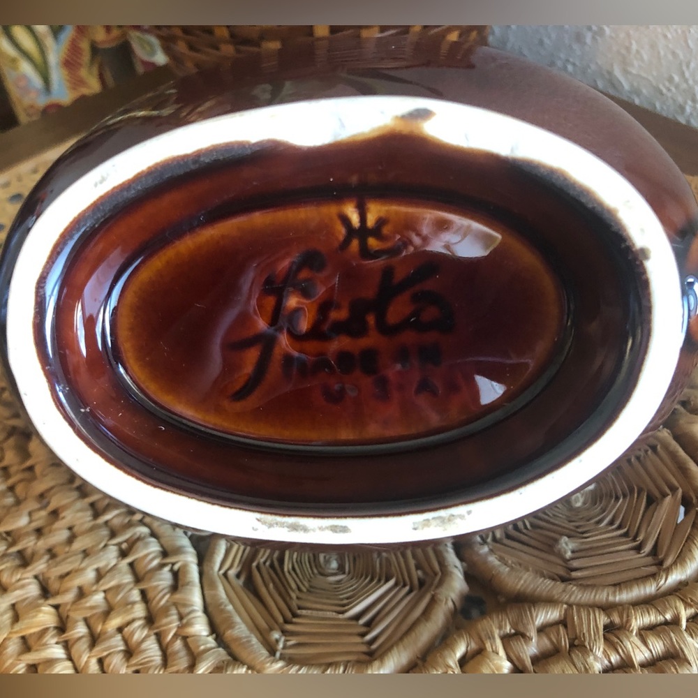 Vintage Homer Laughlin Fiesta Pottery Amber Stone Open Sauce Gravy Boat 18 oz - Picture 13 of 16